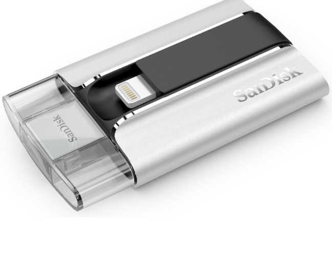 SANDISK Clé USB iPhone 128go iXpand Flash Drive lightning + USB pas cher 